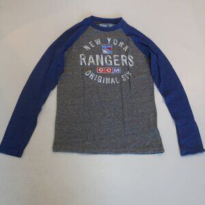 Boys CCM NY Rangers (Item-423) Original Six Hockey Graphic Baseball T-Shirt M